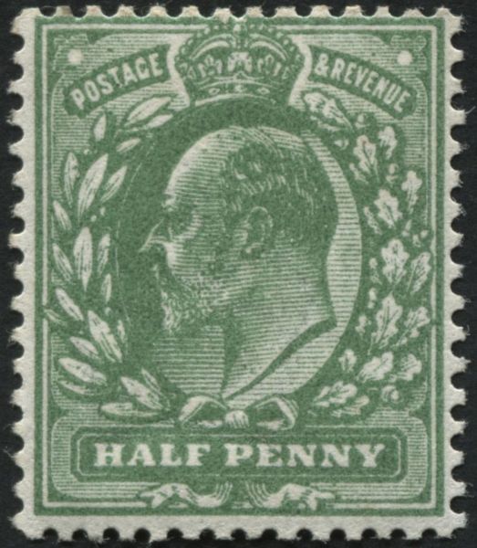 SG269 Var spec d deep dull Yellow Green very blotchy print M/M, offered with RPS cert