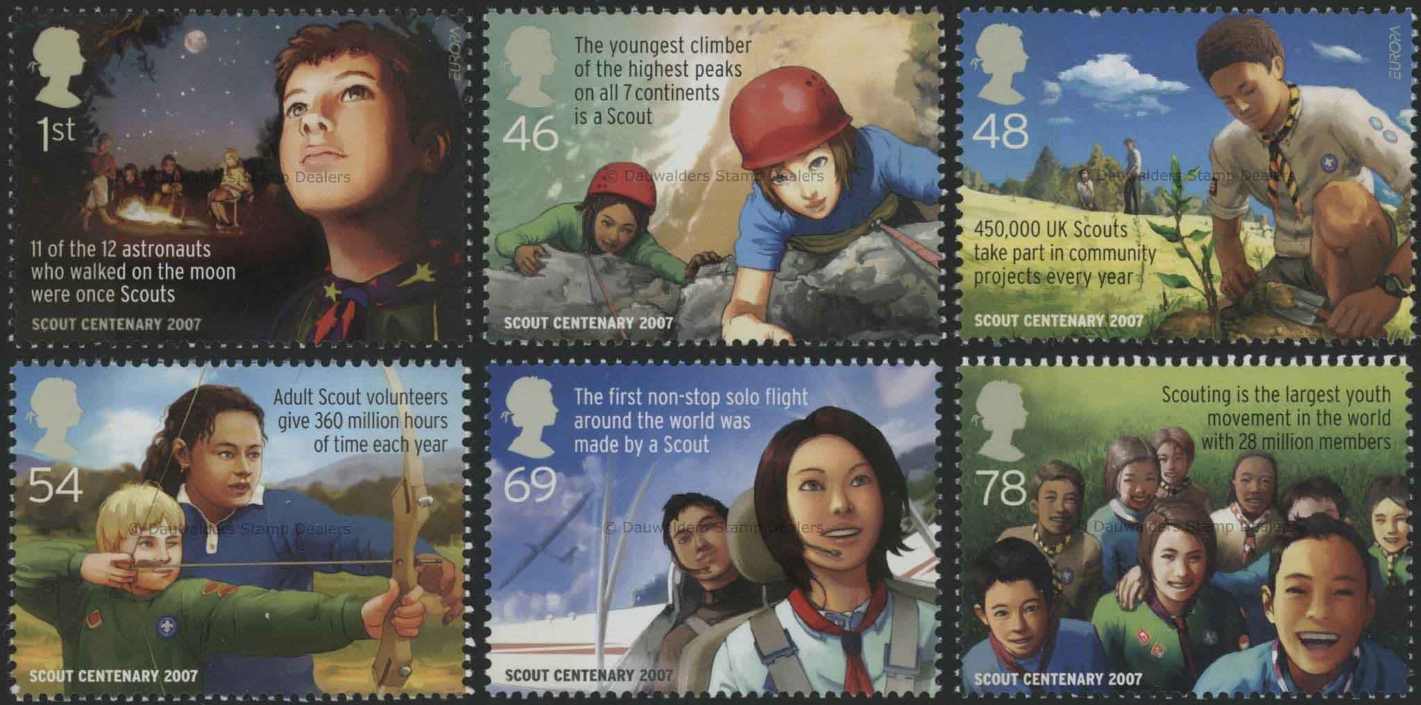 SG2758-2763 Set of 6 2007 Scout Centenary