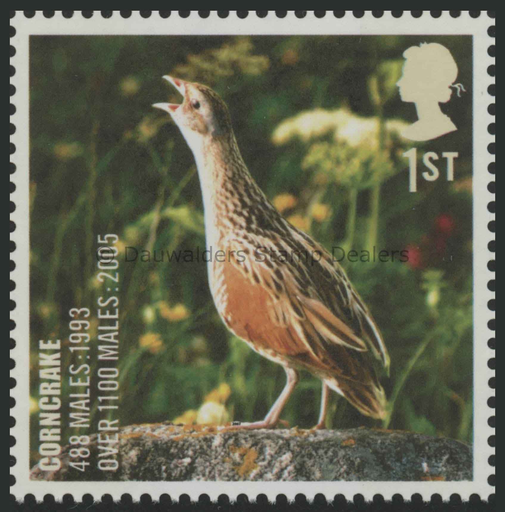 SG2772 1st Corncrake 2007 Endangered Species Birds