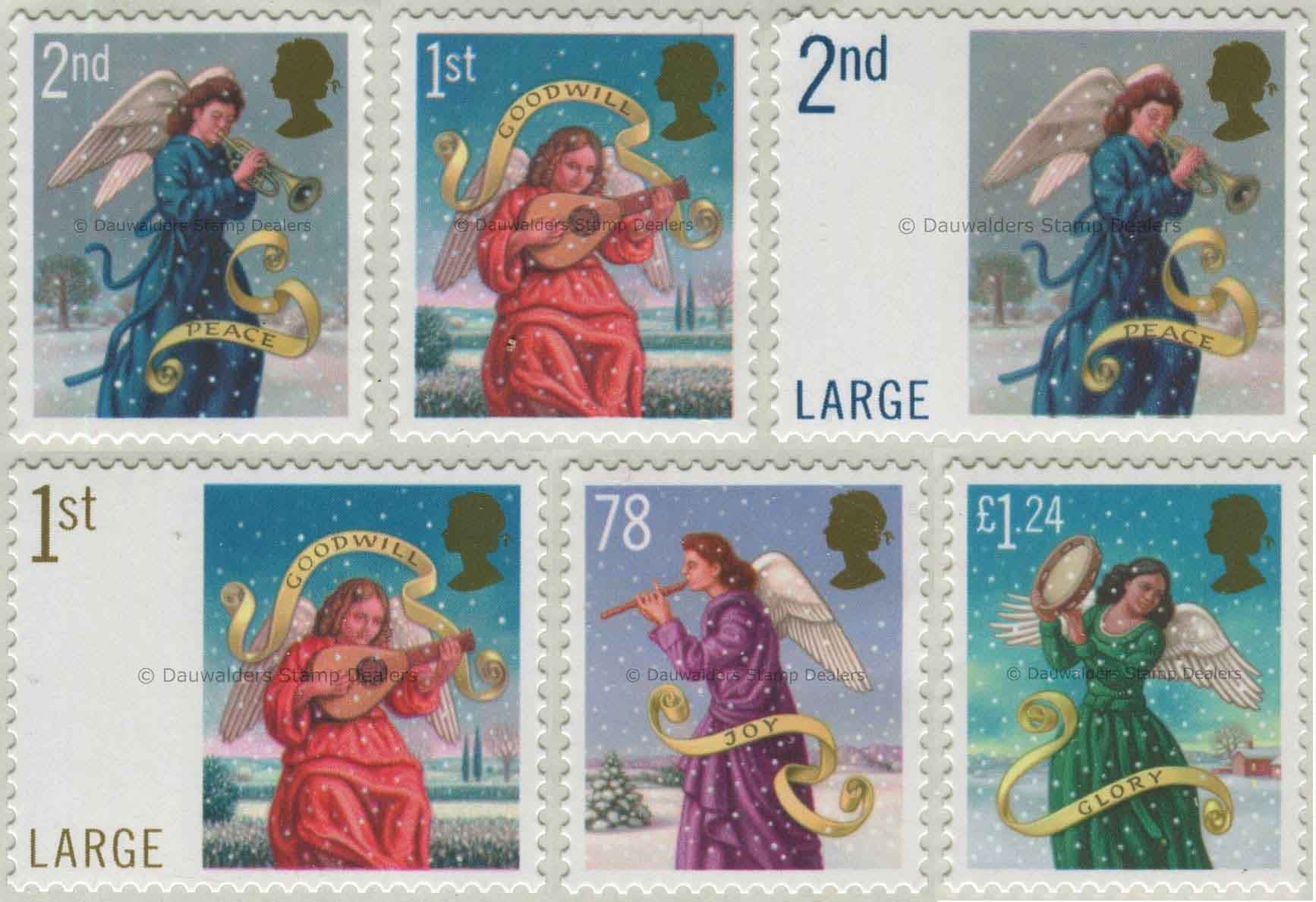 SG2789-2794 Set of 6 2007 Christmas Angels