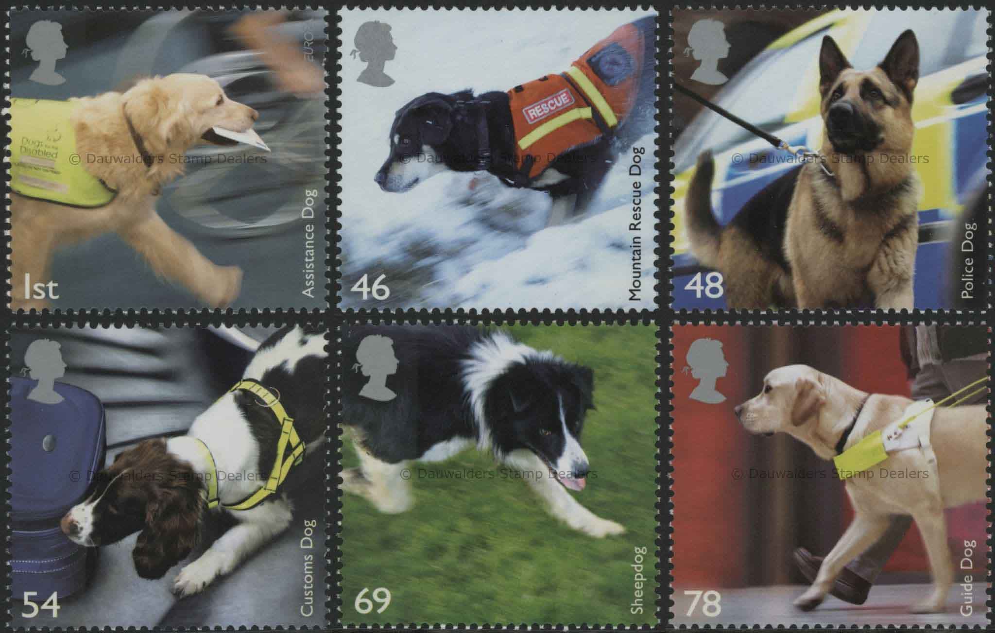 SG2806-2811 Set of 6 2008 Working Dogs