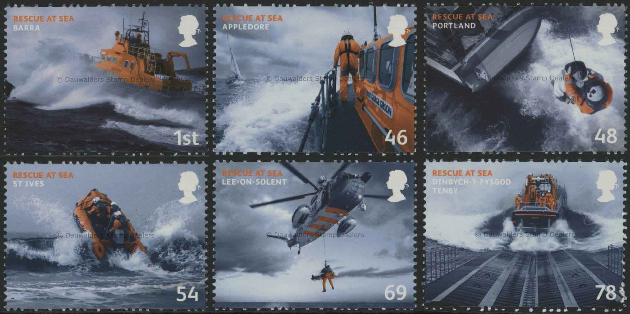 SG2825-2830 Set of 6 2008 Mayday - Rescue at Sea