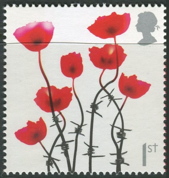 SG2883 1st Poppies on Barbed Wire Stem 2008 90th Anniv. Of Armistice