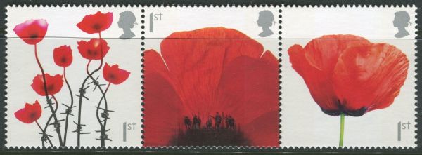 SG2883a Strip of 3 2008 90th Anniv. Of Armistice