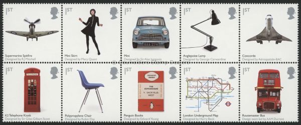 SG2887-2896 Set of 10 2009 British Design Classic