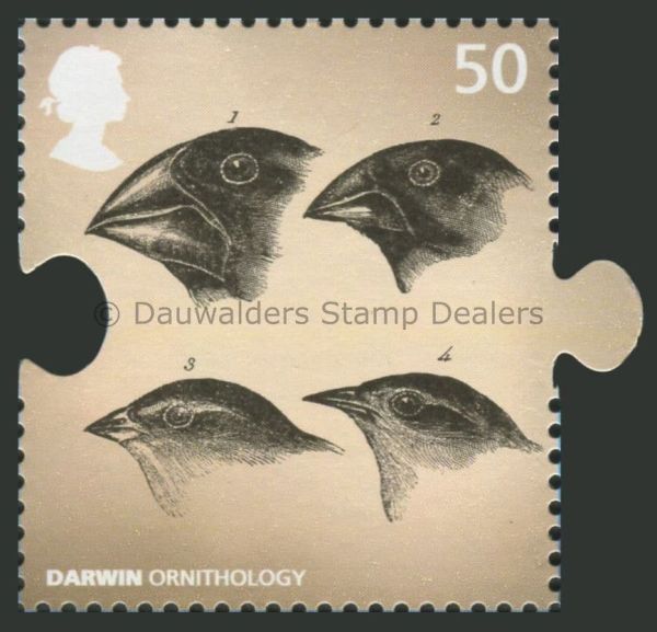 SG2907 50p Finches 2009 Charles Darwin 2nd Issue