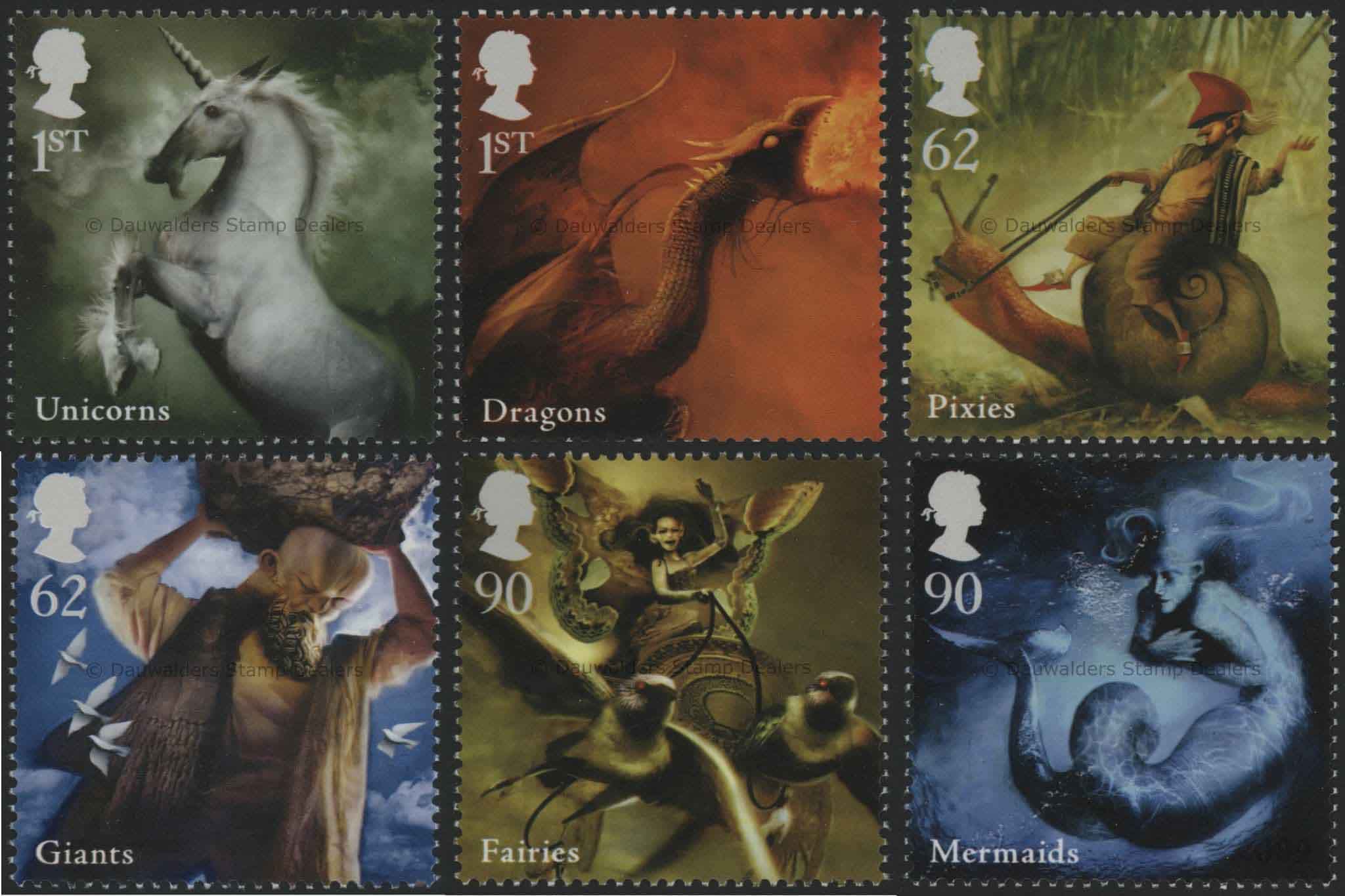 SG2944-2949 Set of 6 2009 Mythical Creatures