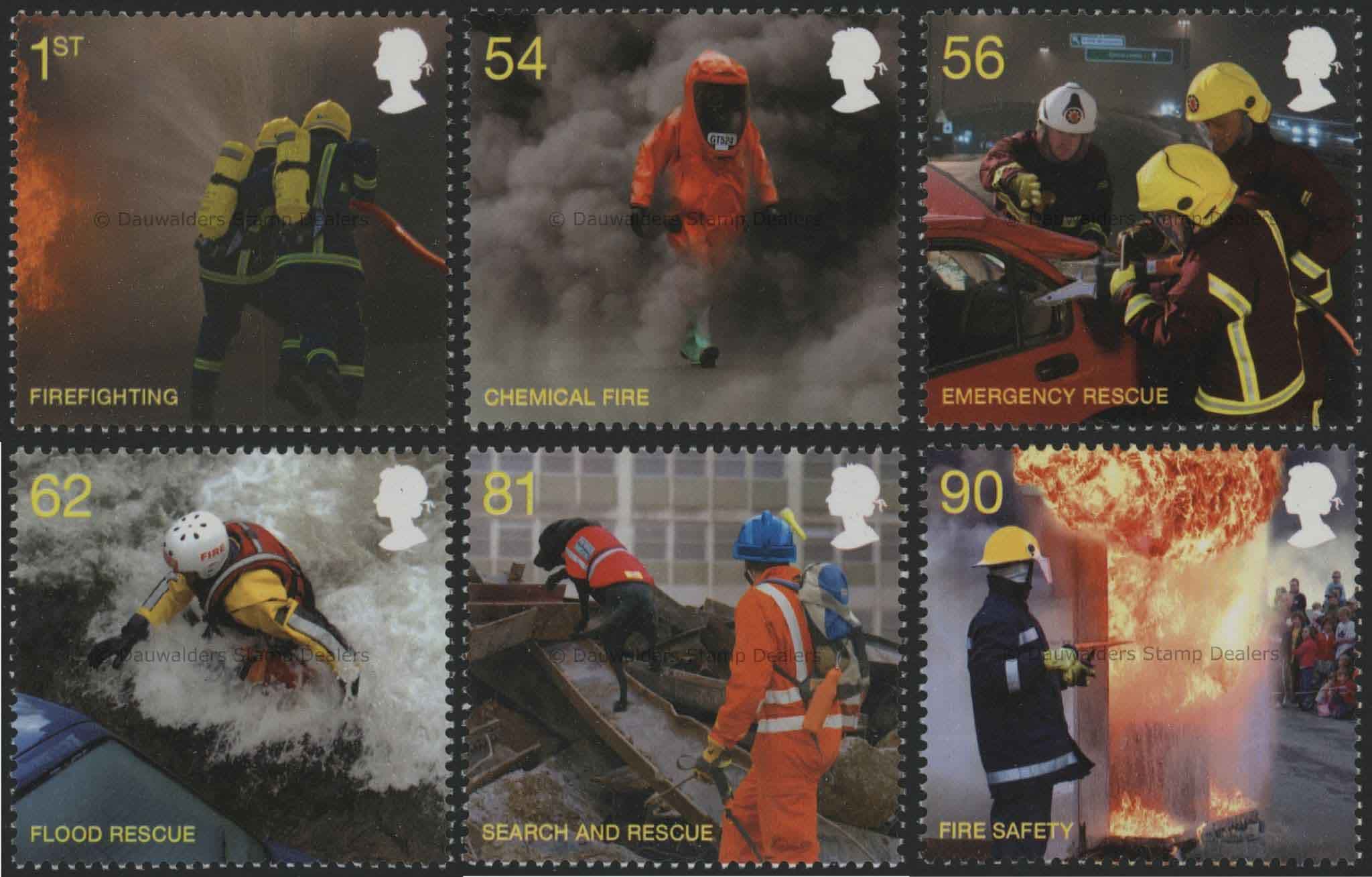 SG2958-2963 Set of 6 2009 Fire and Rescue Service