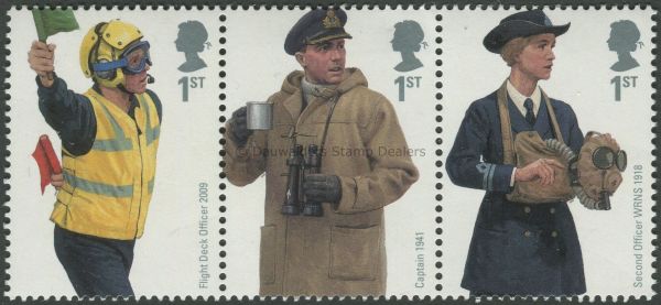 SG2964-2966 Strip of 3 2009 Royal Naval Uniforms