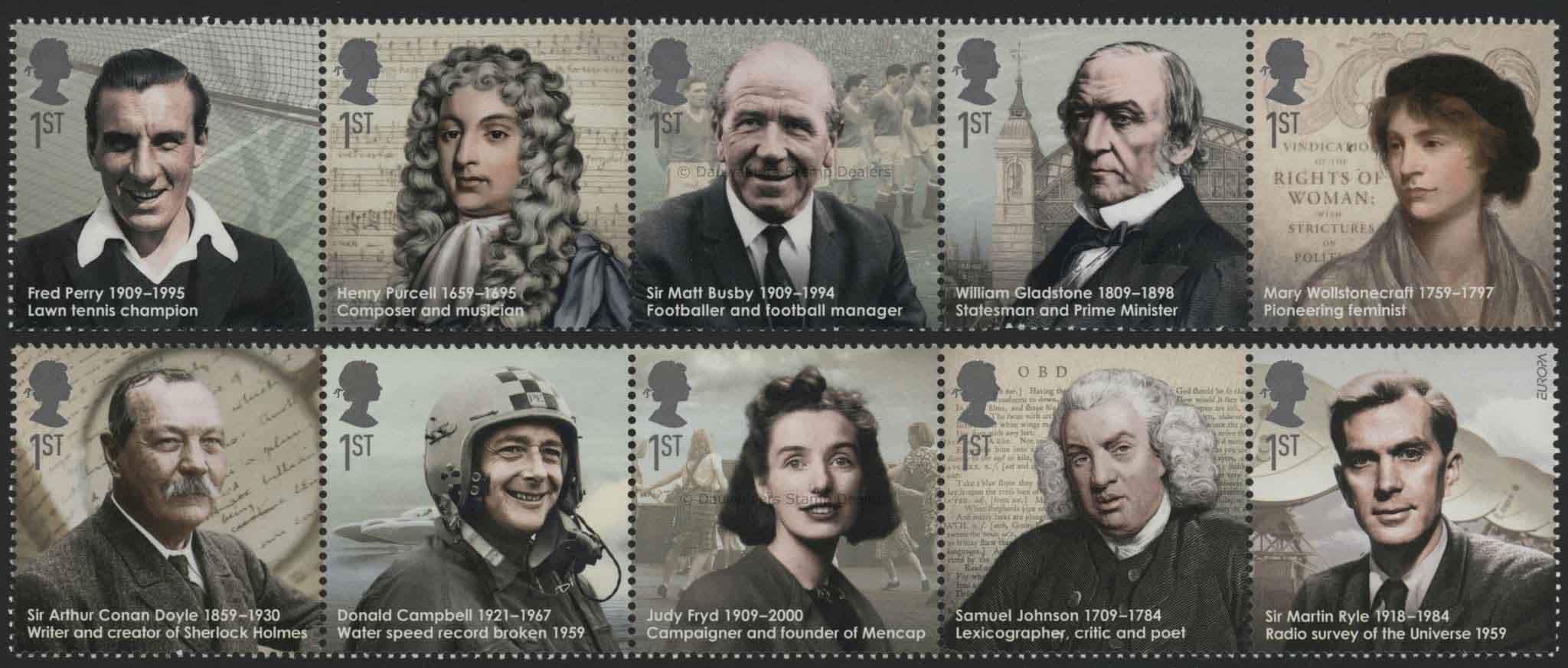 SG2971-2980 Set of 10 2009 Eminent Britons