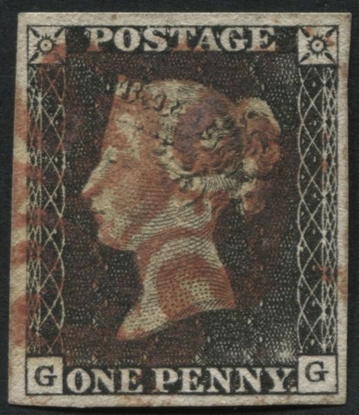 SG3 1d Grey-Black GG, fine Red cancel