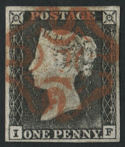 SG3 1d Grey Black Pl1a IF Worn Plate 4 Good Margins, Full Bright Rose MX