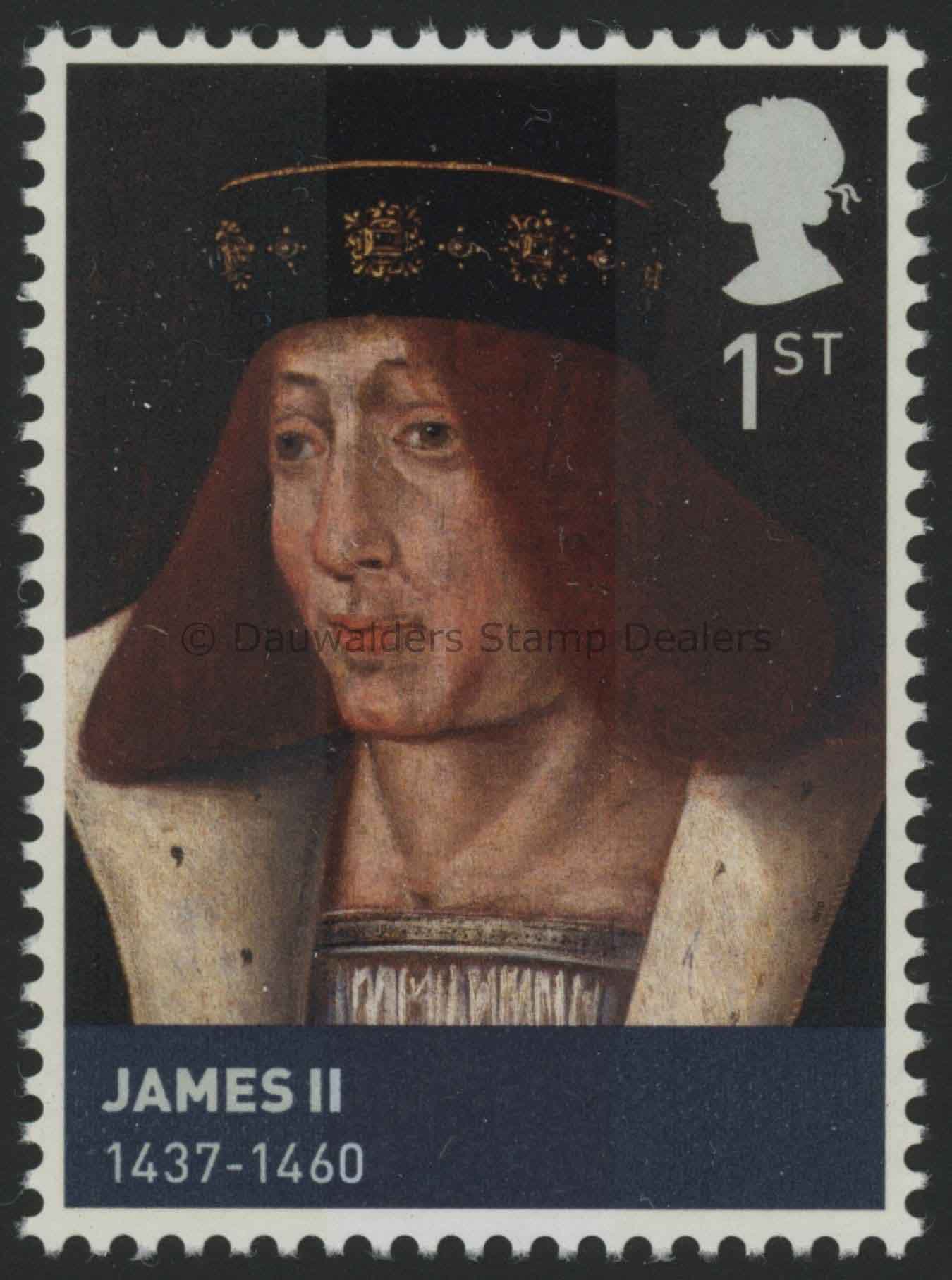 SG3047 1st King James II 2010 Kings and Queens House of Stewart 3rd Issue