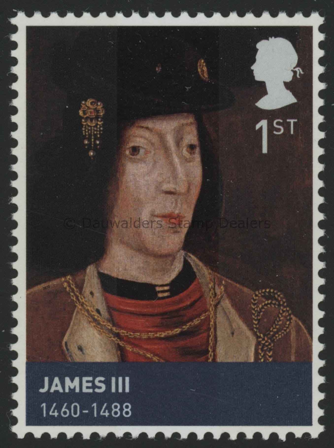 SG3048 1st King James III 2010 Kings and Queens House of Stewart 3rd Issue