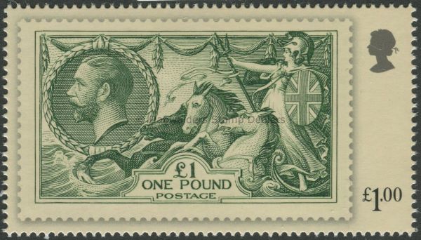 SG3070 Seahorse (1) 1 Green 2010 Centenary of Accession of King George V