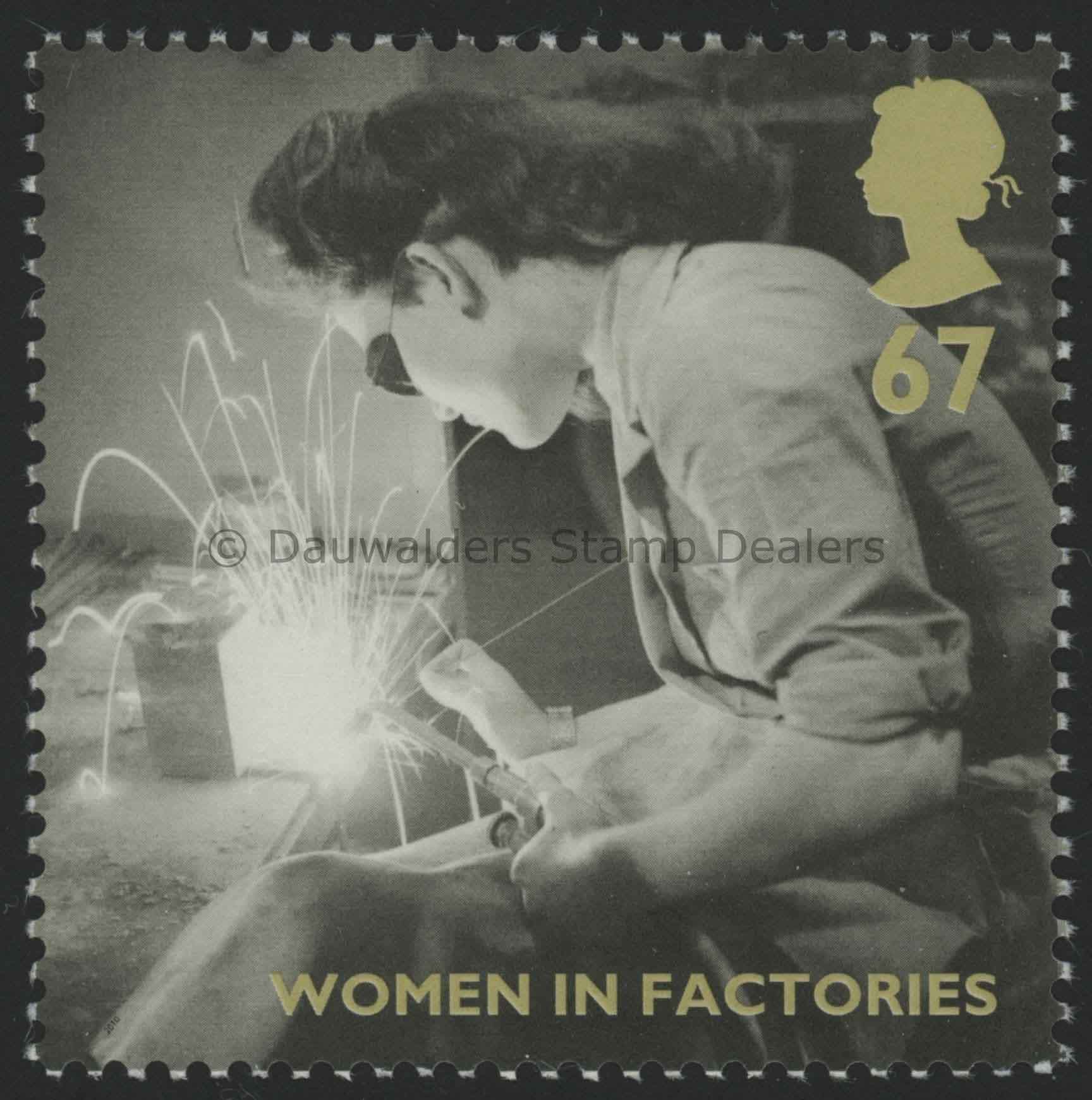 SG3079 67p Women in Factories 2010 British Alone (1st issue)