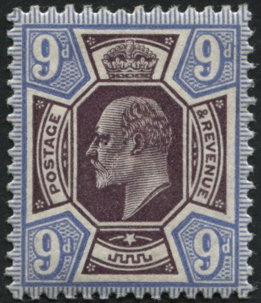 SG307a 9d Slate Purple and Cobalt Blue, U/M