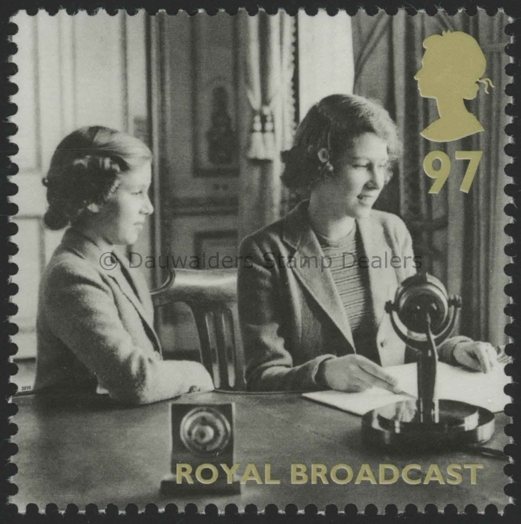 SG3080 97p Royal Broadcast 2010 British Alone (1st issue)