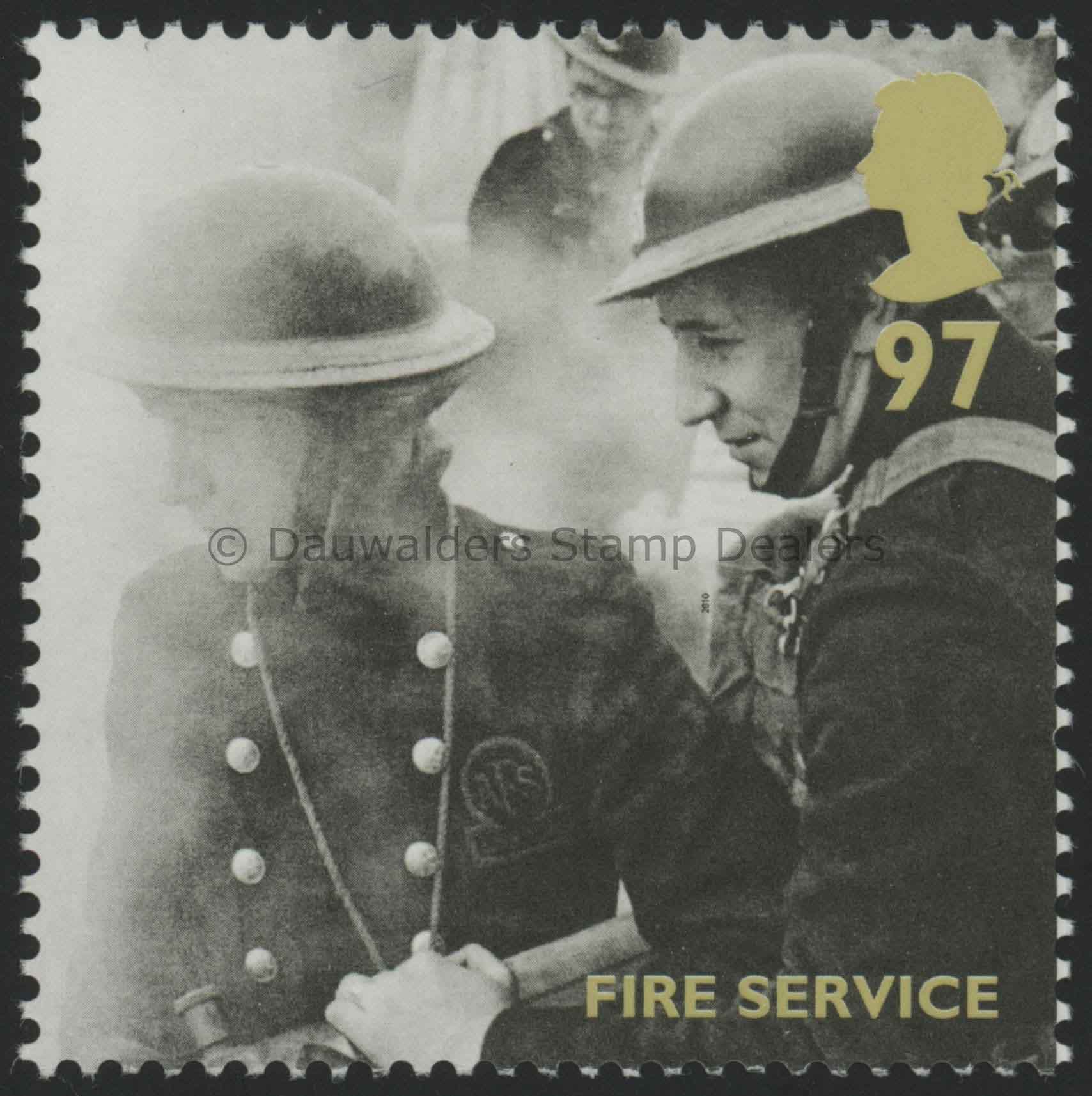 SG3081 97p Fire Service 2010 British Alone (1st issue)