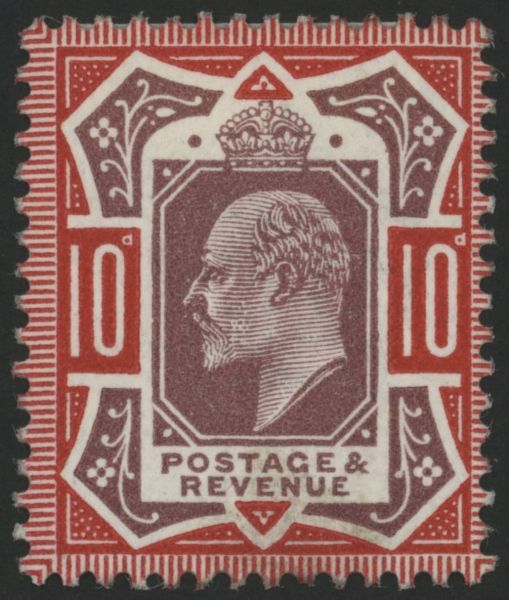 SG309 SpecM44(1) 10d dull Reddish Purple and Scarlet very fine mint