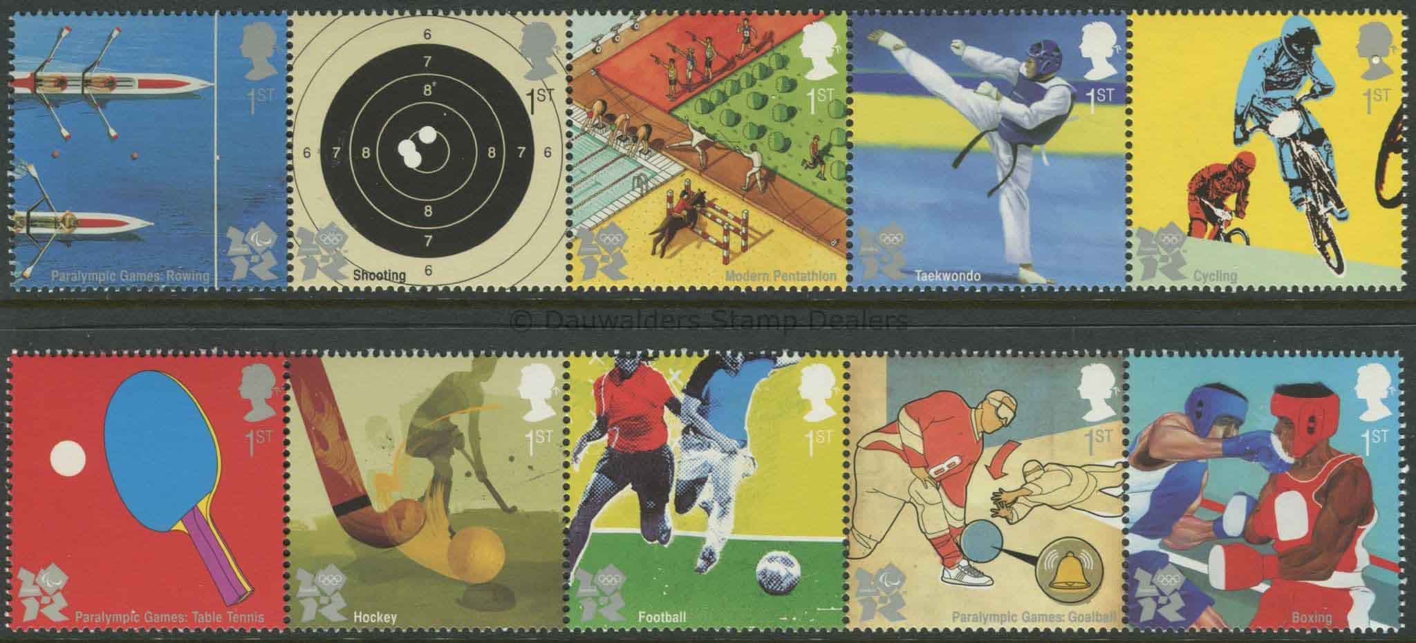 SG3097-3106 Set of 10 2010 Olympics and Paralympics