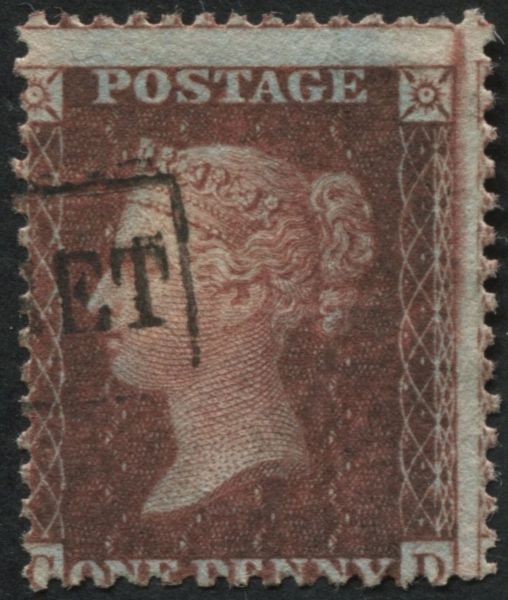 SG31 1d Plum CD, v fine Scots cancel