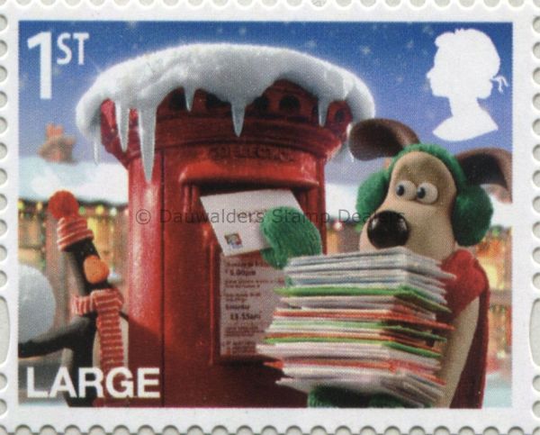 SG3132 1st (large) Posting Cards S/A 2010 Christmas - Wallace and Gromit S/A