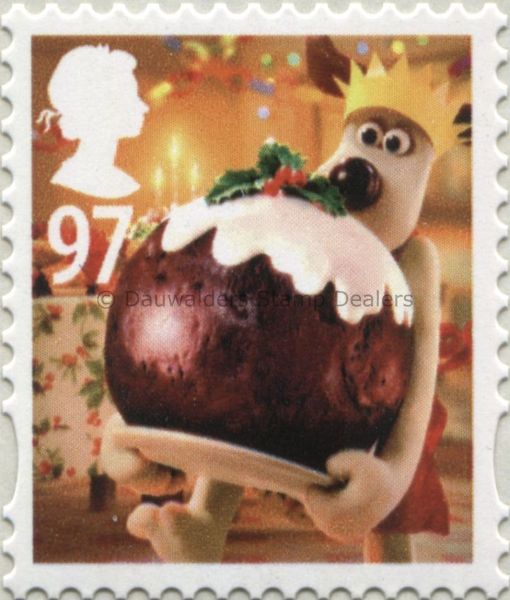 SG3133 97p Xmas Pudding S/A 2010 Christmas - Wallace and Gromit S/A