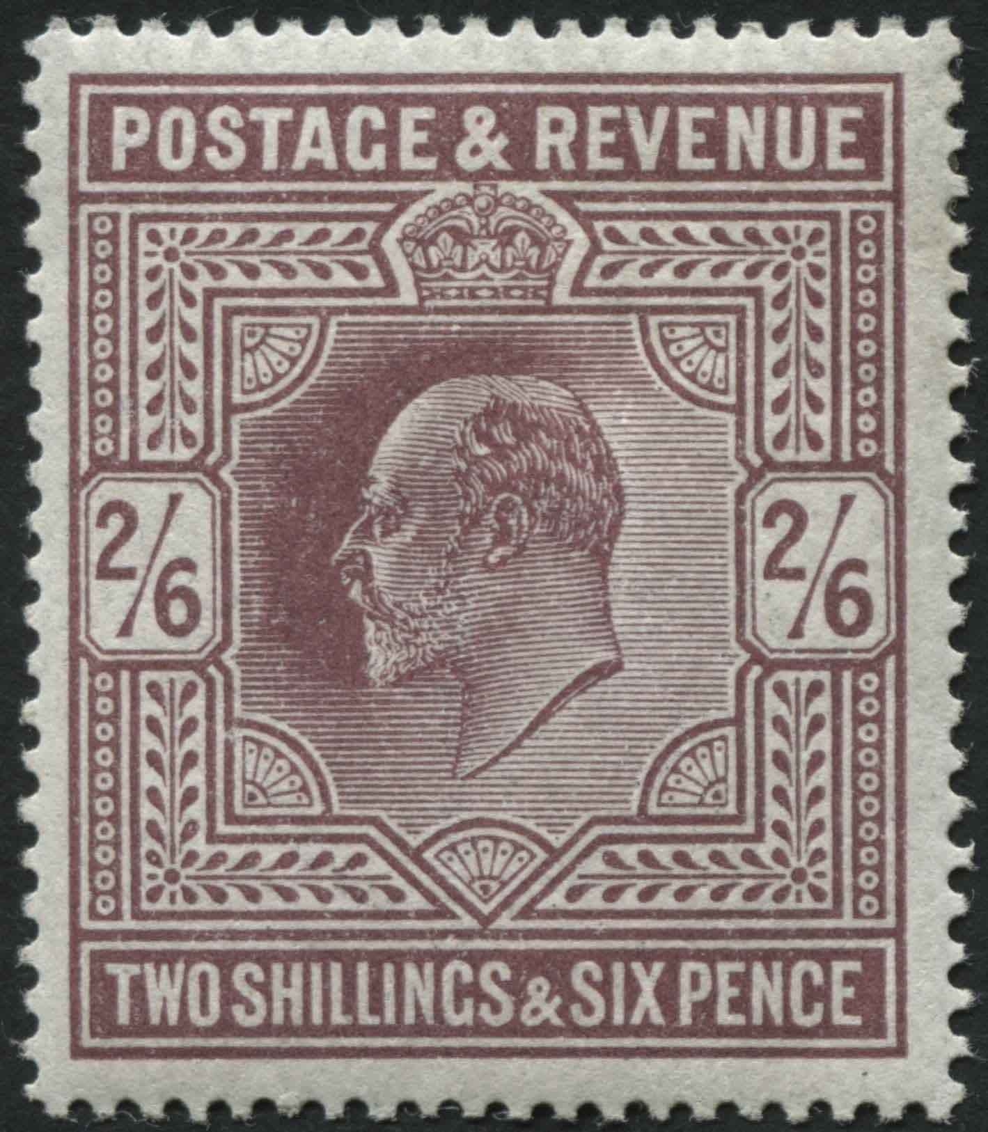 SG316 Two shilling and Six pence v fine light hinge, mint