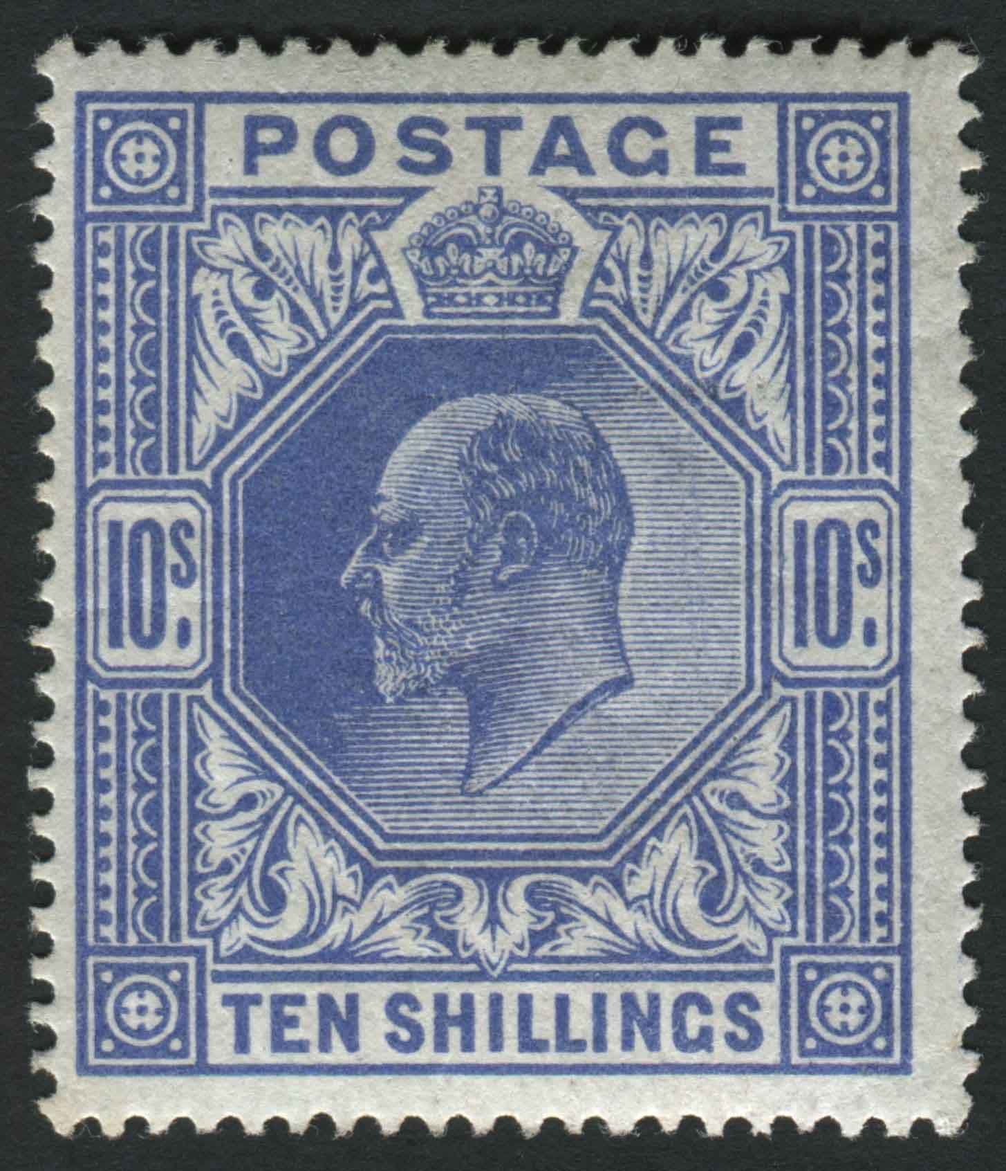 SG319 SpecM54(3) 10/- deep Blue superb well centred, mint