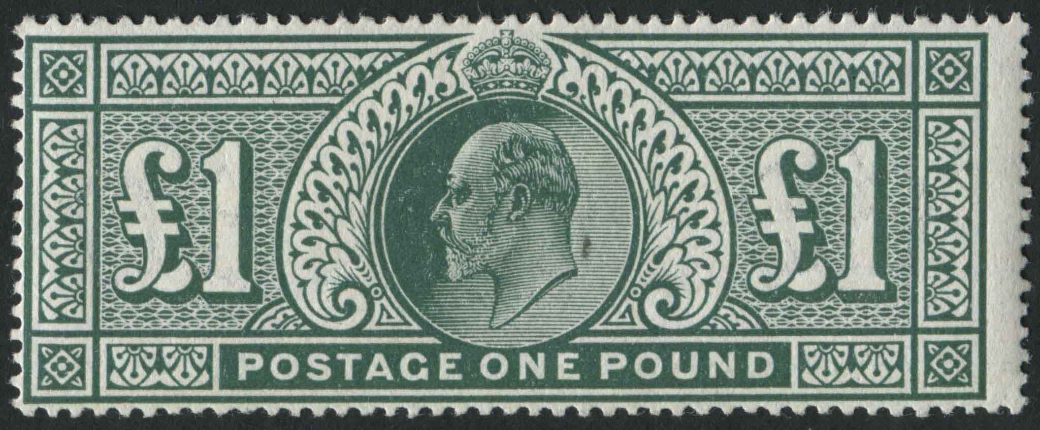 SG320 1 deep Green unmounted mint, has tiny natural gum inclusion