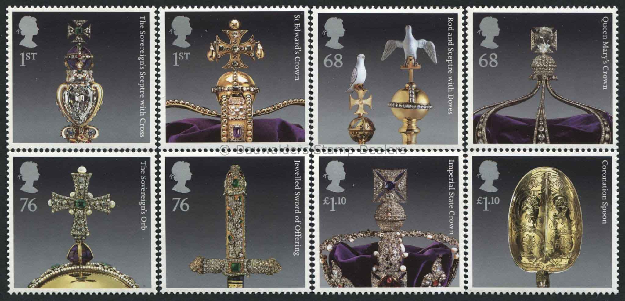 SG3207-3214 Set of 8 2011 The Crown Jewels