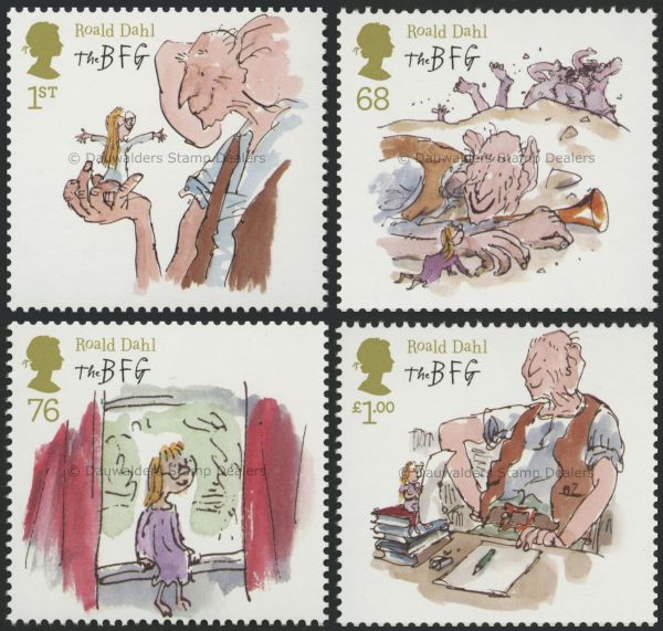 SG3260-3263 Set of 4 2012 Roald Dahl's The BFG 2nd issue