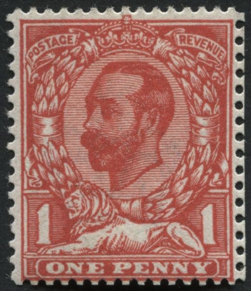 SG333 SpecN9(4) 1912 1d Aniline Scarlet U/M, pristine fresh with fine colour & perfs with RPS certificate