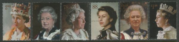 SG3491-3496 Set of 6 2013 Queen's Portrait