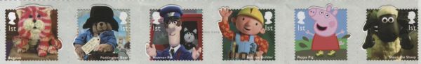 SG3558-63 Strip of 6 2014 Classic Children's TV