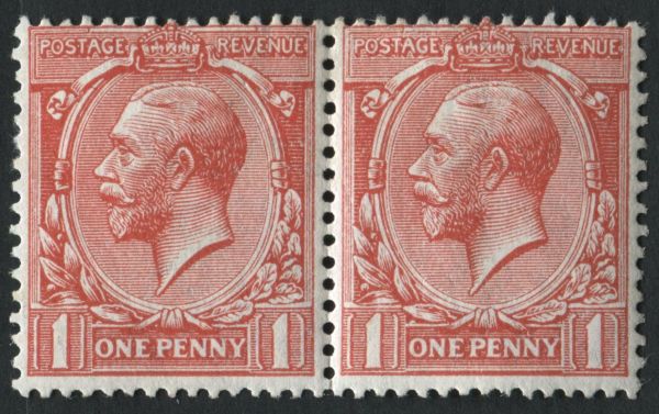 SG357 Spec N16zi 1d Scarlet missing tail to R with normal, V fine mint