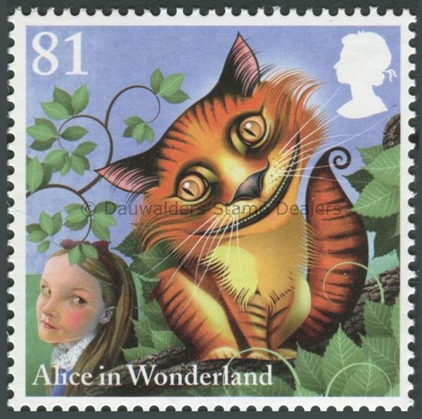 SG3662 81p Cheshire Cat 2015 Alice in Wonderland