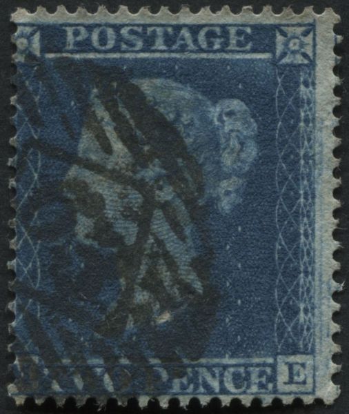 SG36a 2d deep Blue with London cancel, sound stamp