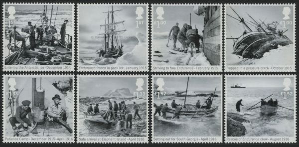 SG3787-3794 Set of 8 2016 Shackleton