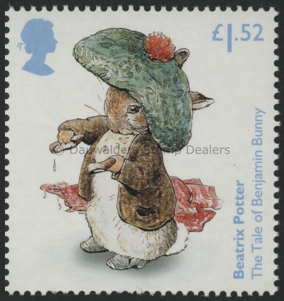 SG3861 1.52 Benjamin Bunny 2016 Beatrix Potter 1st Issue