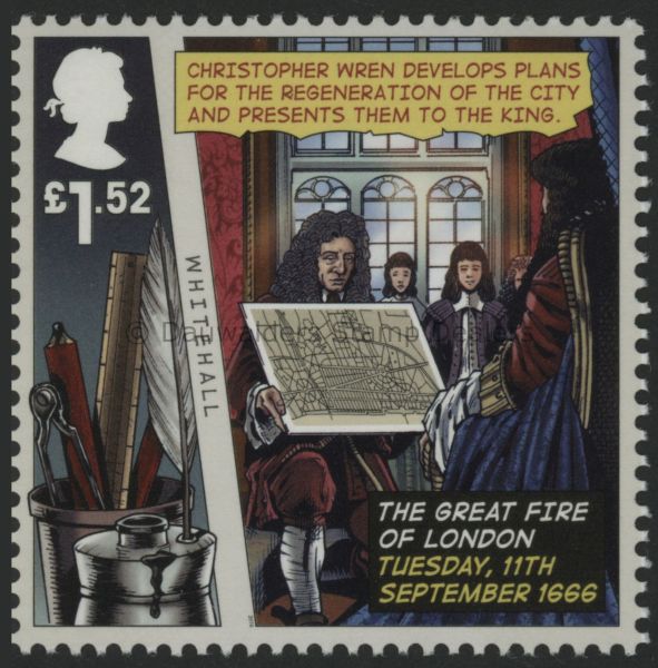 SG3884 1.52 Wren's Plans 2016 Great Fire of London