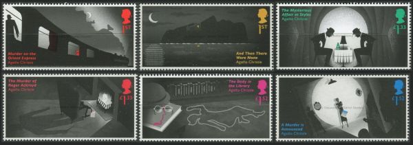 SG3885-3890 Set of 6 2016 Agatha Christie