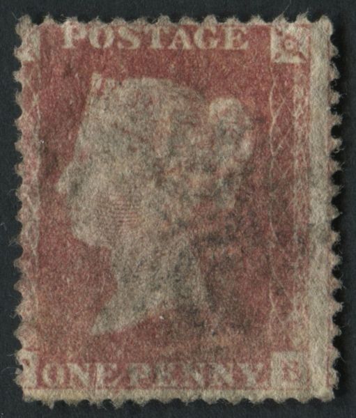 SG39 1d pale Rose used with rare late usage Black Maltese cross