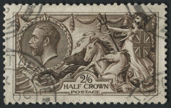 SG399 Spec N63/1a 2/6d very deep Sepia Brown with re entry, Pl.HV3 F/U with Brandon cert.