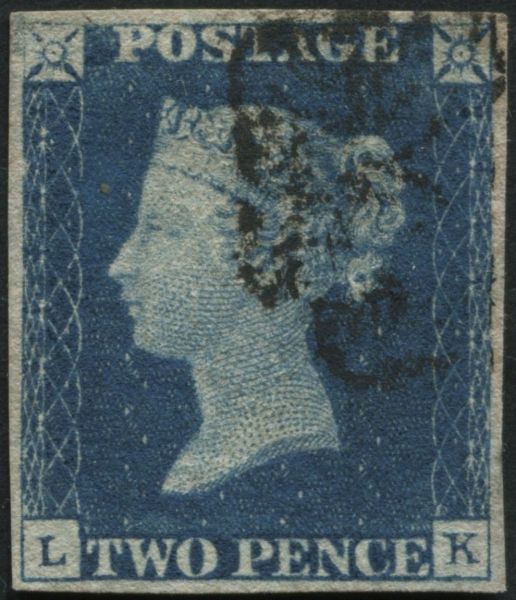 SG4 2d deep full Blue, a brilliant used example with 4 margins and clear profile