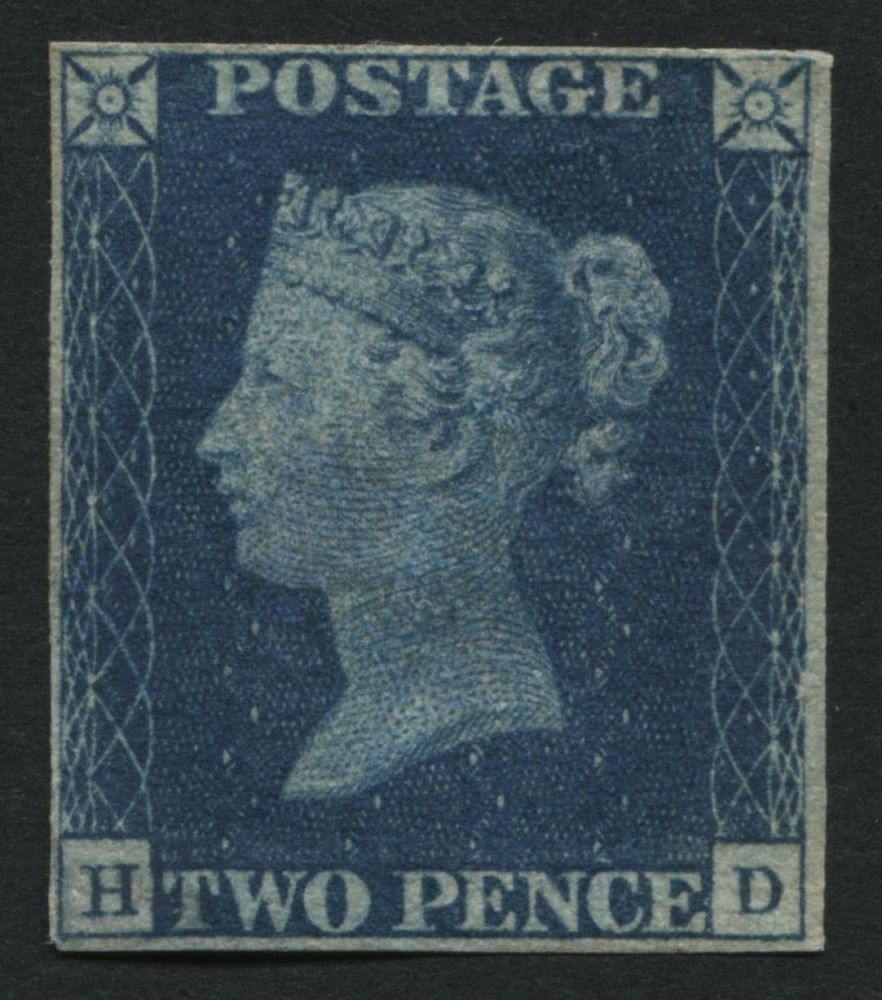 SG4 2d deep full Blue Pl.2 HD, mint part gum with 4 clear margins