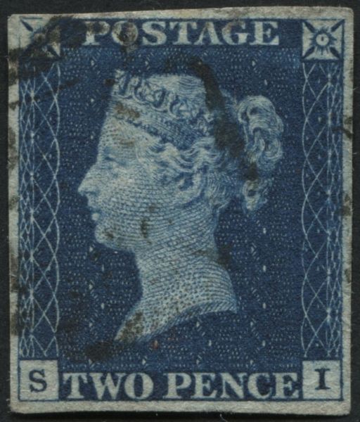 SG4 2d deep full Blue SI plate 2, clear margins all round