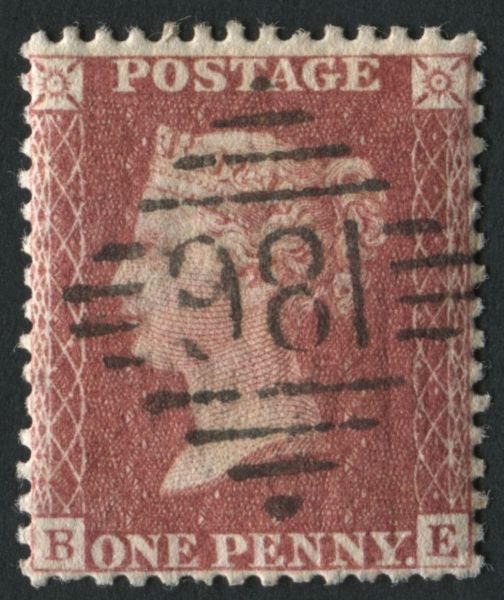 SG40 1d Rose Red plate 55 with lovely Dublin cancel