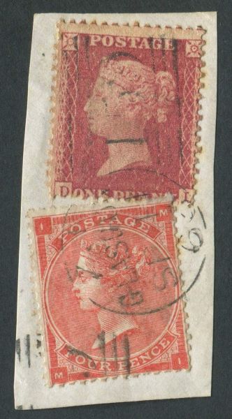 SG40 & 79 1d Red-Brown & 4d Bright Red Pl3, MI, Tied by Glasgow CDS